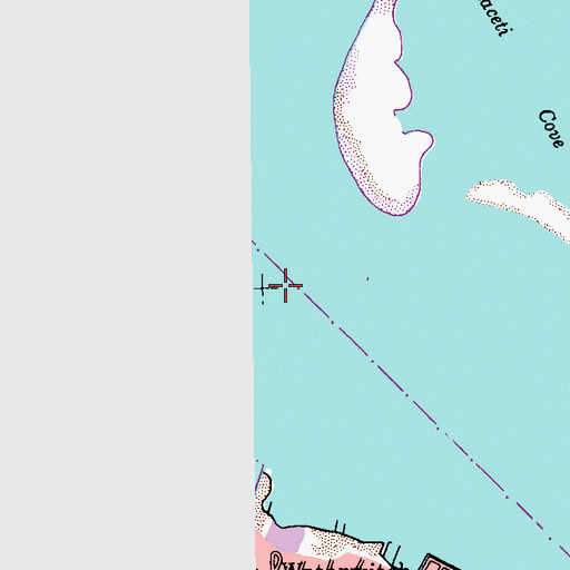 Topographic Map of Highlands Seaplane Base, NJ