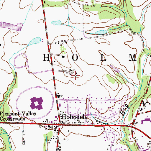 Topographic Map of Hop Brook Farm Airport, NJ