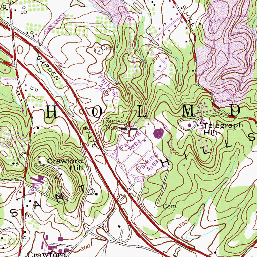 Topographic Map of State Police Holmdel Helispot, NJ