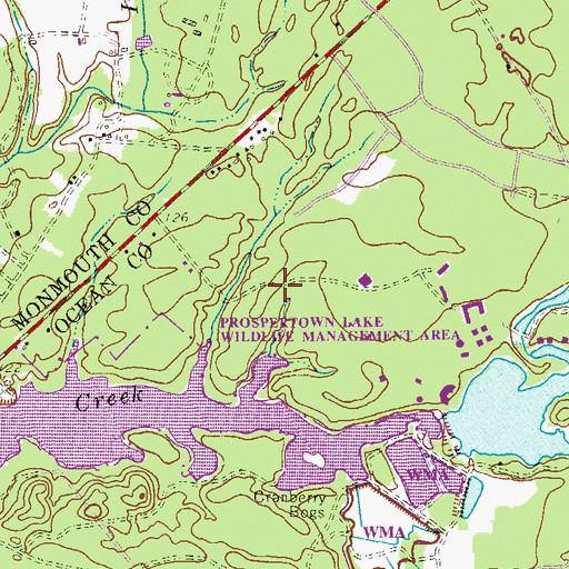 Topographic Map of Employee Overflow-Parking Lot Heliport, NJ