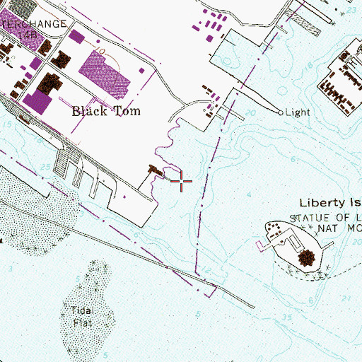Topographic Map of Liberty State Park Heliport, NJ
