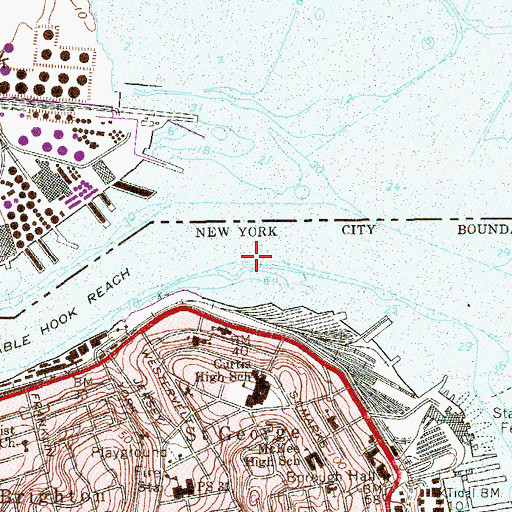 Topographic Map of Caven Point USAR Center Heliport, NJ