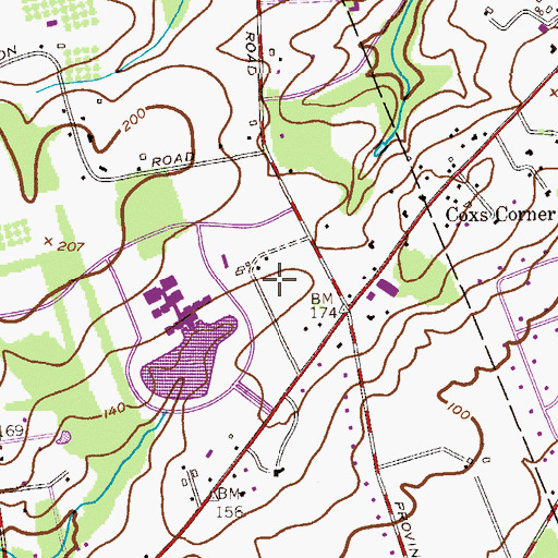 Topographic Map of Bristol-Myers/Squibb Heliport, NJ