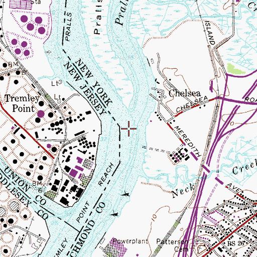 Topographic Map of American Cyanamid Linden Heliport, NJ
