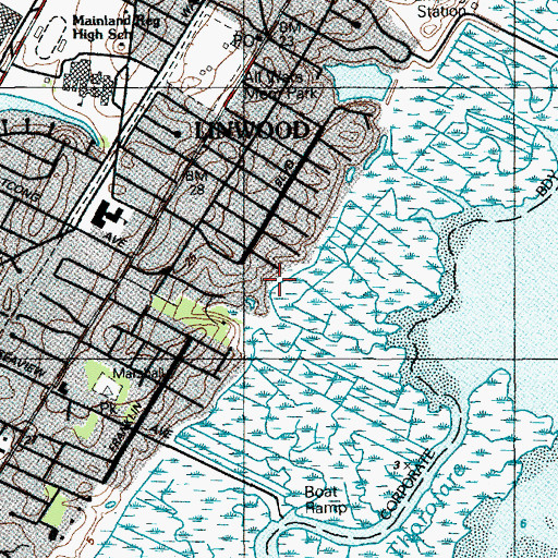 Topographic Map of Sans Souci Estate Helistop, NJ