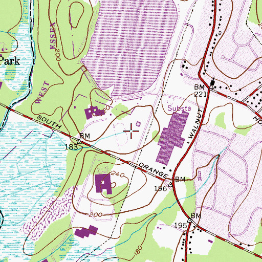 Topographic Map of Newark Academy Heliport, NJ