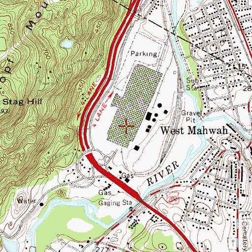 Topographic Map of International Crossroads Heliport, NJ