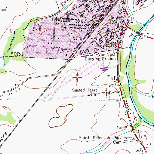 Topographic Map of Central Jersey Regional Airport, NJ