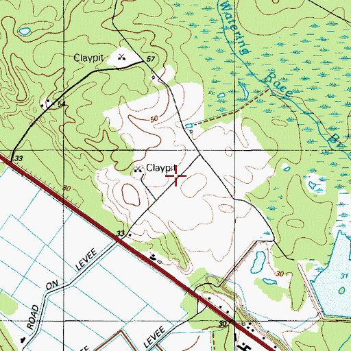 Topographic Map of Strawberry Fields Airport, NJ