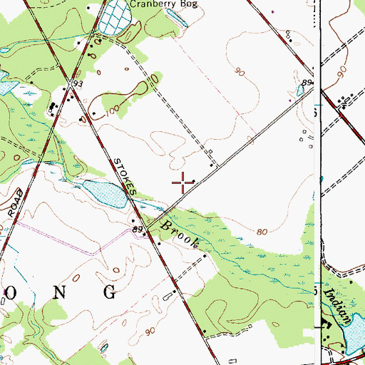 Topographic Map of Indian Mills Heliport, NJ