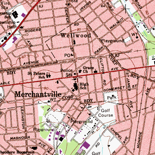 Topographic Map of C and T Helistop, NJ