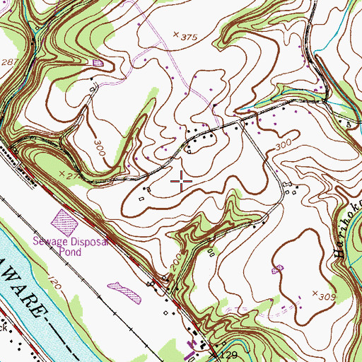 Topographic Map of Herr Brothers Airport, NJ