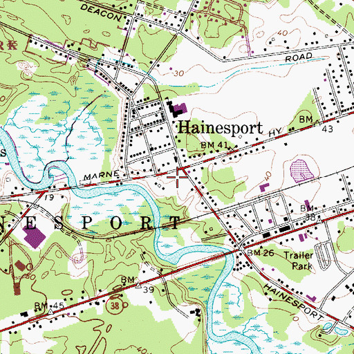 Topographic Map of Our Ladys Heliport, NJ