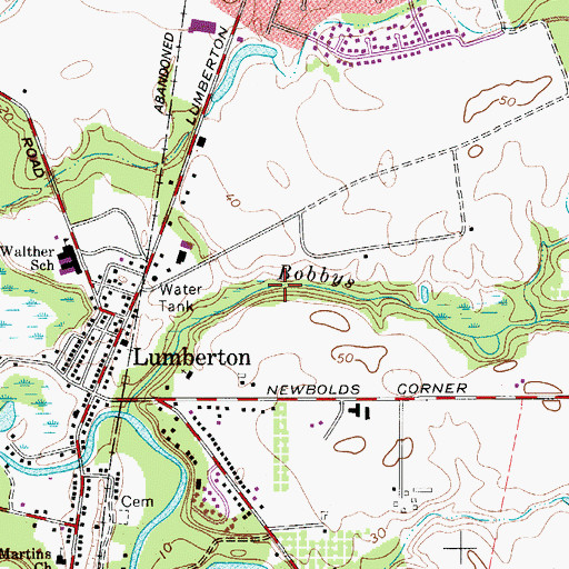 Topographic Map of Mount Holly Heliport, NJ