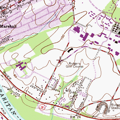 Topographic Map of Colgate-Piscataway Heliport, NJ
