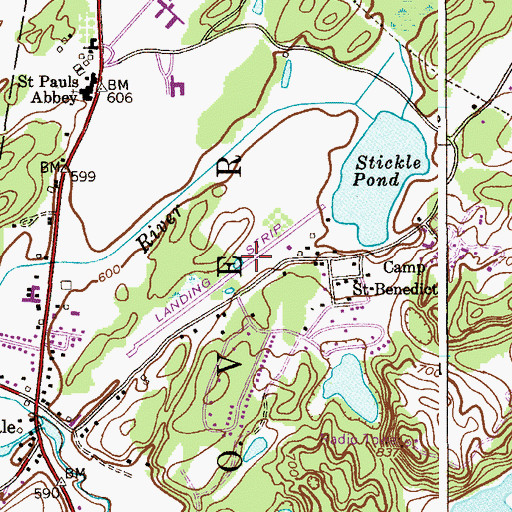 Topographic Map of Newton Airport (historical), NJ