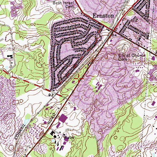 Topographic Map of Parlin East Heliport, NJ