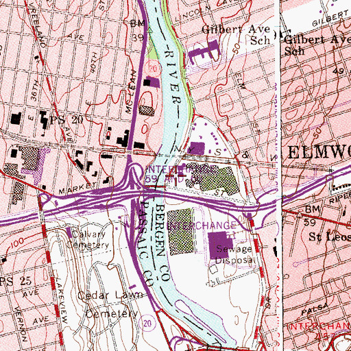 Topographic Map of Lembo Heliport, NJ