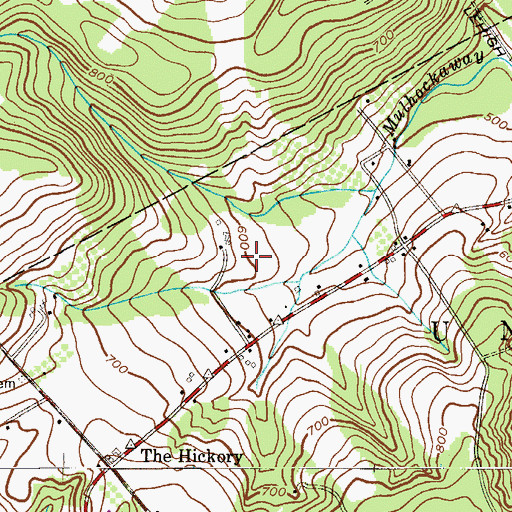 Topographic Map of Jugtown Mountain Airport, NJ