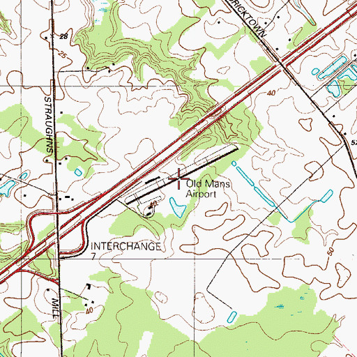 Topographic Map of Spitfire Aerodrome, NJ