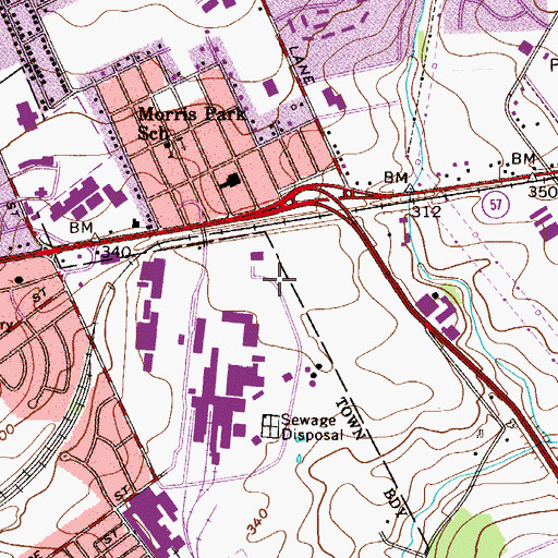 Topographic Map of Ingersoll-Rand Company Heliport, NJ