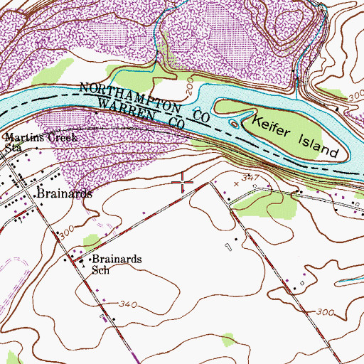 Topographic Map of Markle Airport, NJ