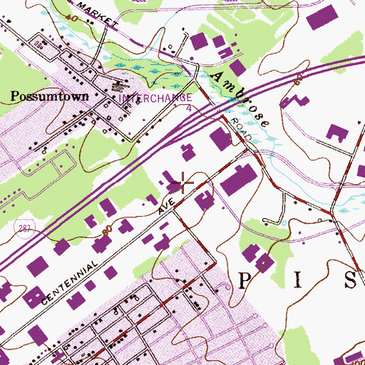 Topographic Map of Foley Machinery Heliport, NJ