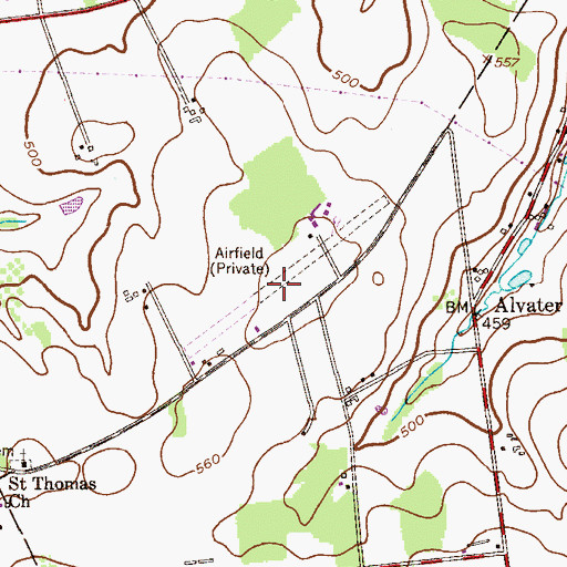 Topographic Map of Sky Manor Airport, NJ