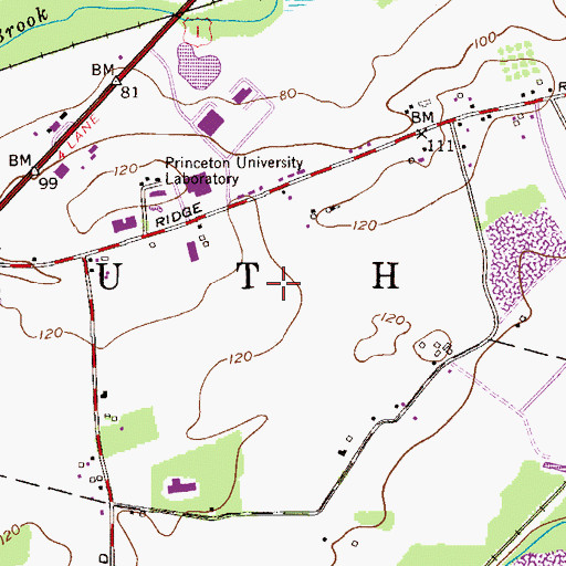 Topographic Map of Wyeth-Ayerst Research Heliport, NJ