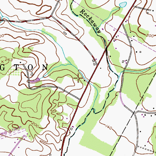 Topographic Map of Merck Readington Township Heliport, NJ