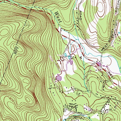 Topographic Map of Westbrook Valley Airport (historical), NJ