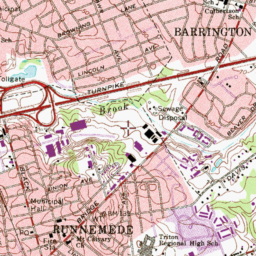 Topographic Map of Holiday Inn Stop Heliport, NJ