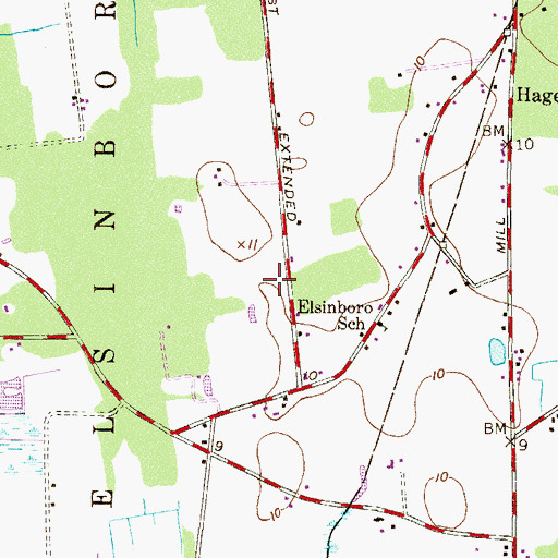 Topographic Map of Paruszewski Farm Strip (historical), NJ
