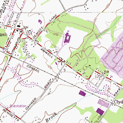 Topographic Map of Raritan Center Heliport, NJ