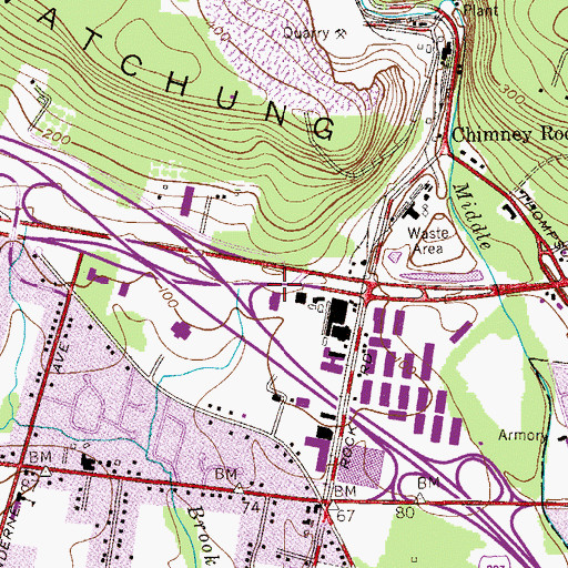Topographic Map of Halls Number 1 Heliport, NJ