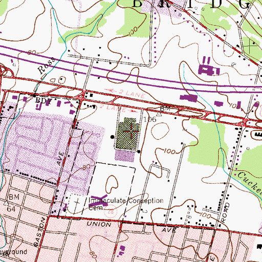 Topographic Map of Mack Trucks Helistop, NJ