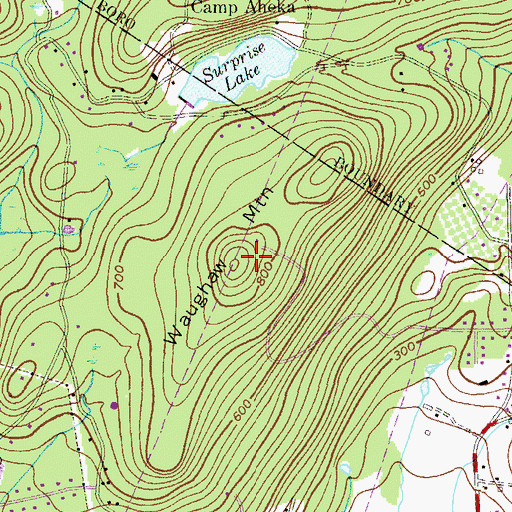 Topographic Map of Skytop Farms Heliport, NJ