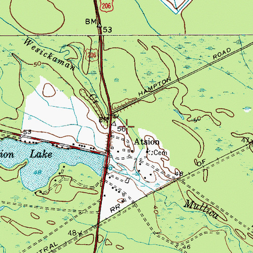 Topographic Map of Atsion Helistop, NJ