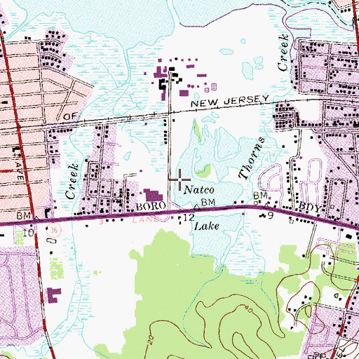 Topographic Map of IFF Research and Development Heliport, NJ