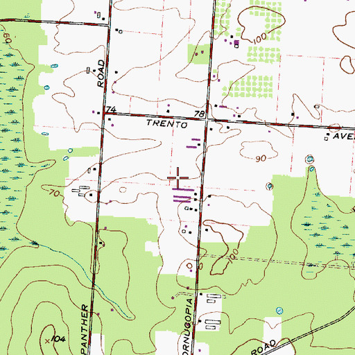Topographic Map of Free Spirit Airport (historical), NJ