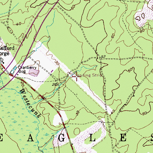 Topographic Map of Eagles Nest Airport, NJ