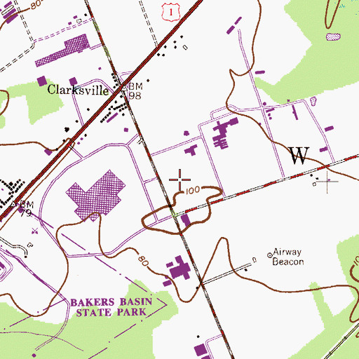 Topographic Map of American Cyanamid Helistop, NJ