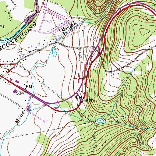 Topographic Map of WRNJ-AM (Hackettstown), NJ
