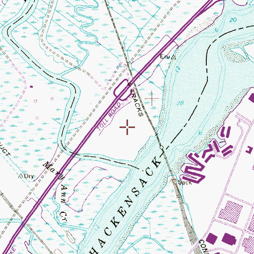 Topographic Map of WSKQ-AM (Newark), NJ