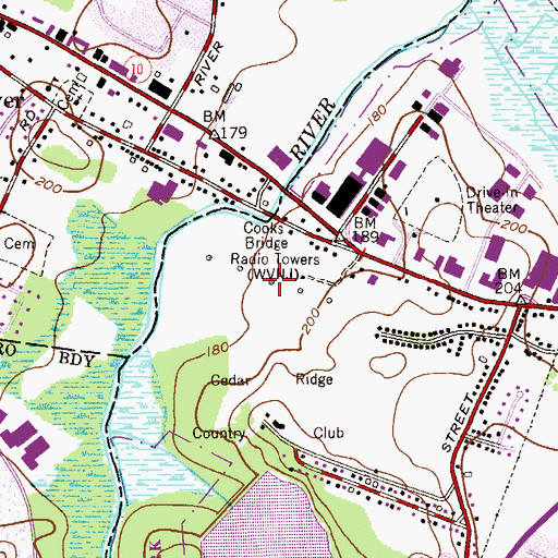 Topographic Map of WSKQ-AM (Newark), NJ