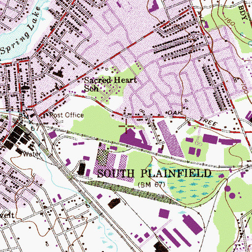 Topographic Map of WERA-AM (Plainfield), NJ