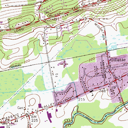 Topographic Map of WKMB-AM (Stirling), NJ