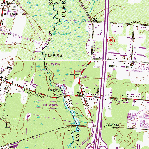 Topographic Map of WFHM-AM (Vineland), NJ