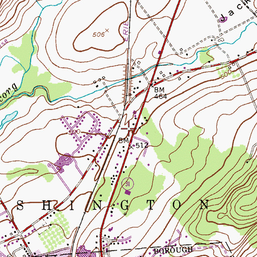 Topographic Map of WSRR-AM (Washington), NJ