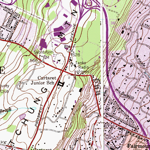 Topographic Map of WFMU-FM (East Orange), NJ